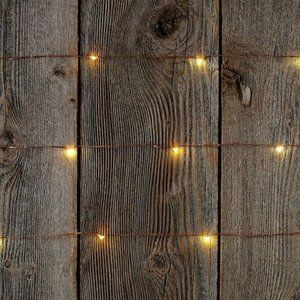 Signature Battery Operated LED Lights on Copper Wire, Cool White